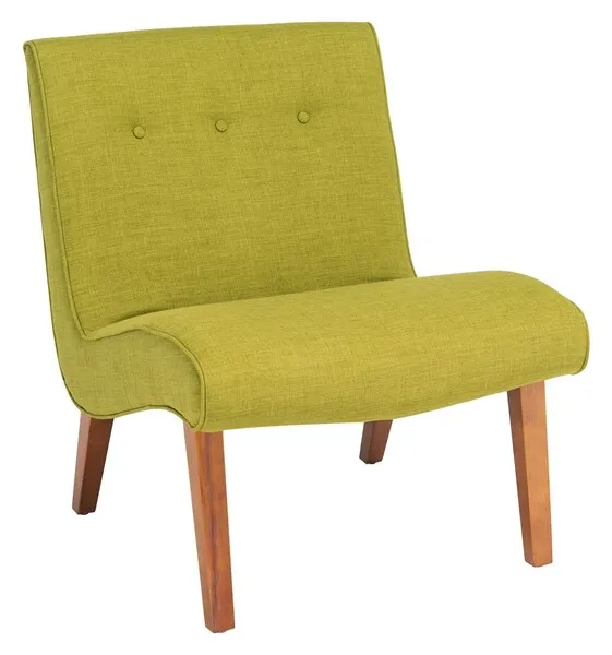 Mandell Chair With Buttons - Sweet Pea Green/Natural Oak Finish