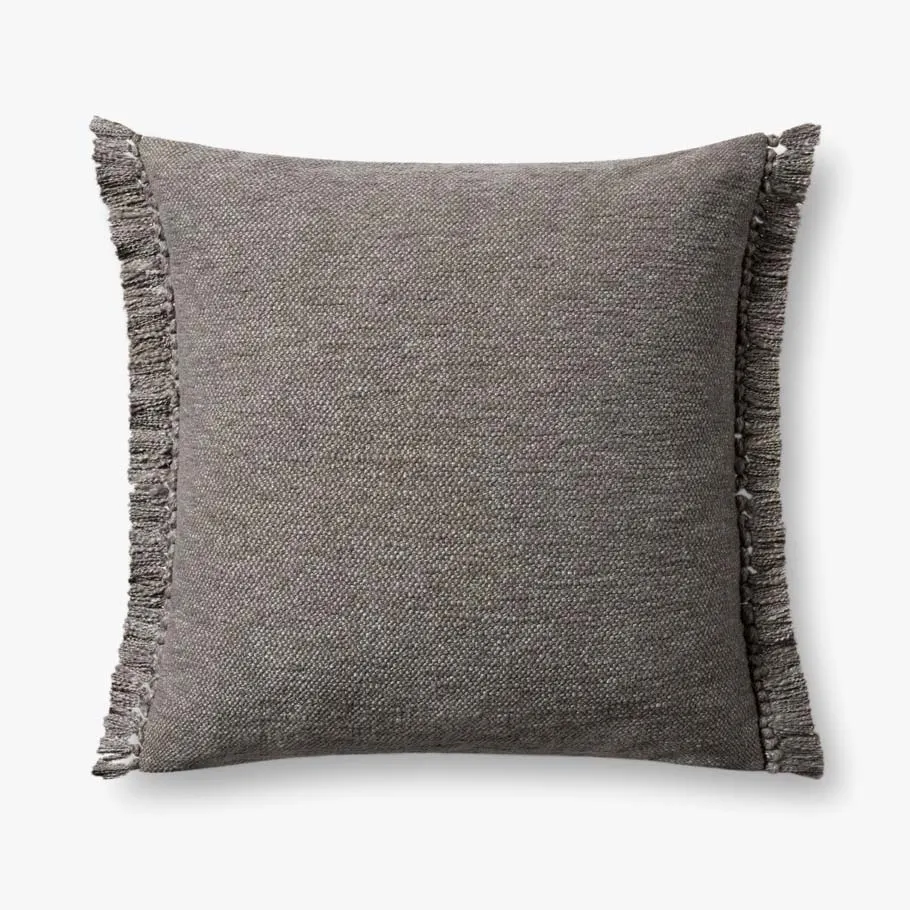 Magnolia Home by Joanna Gaines x Loloi Jett Grey 22'' x 22'' Cover Only
