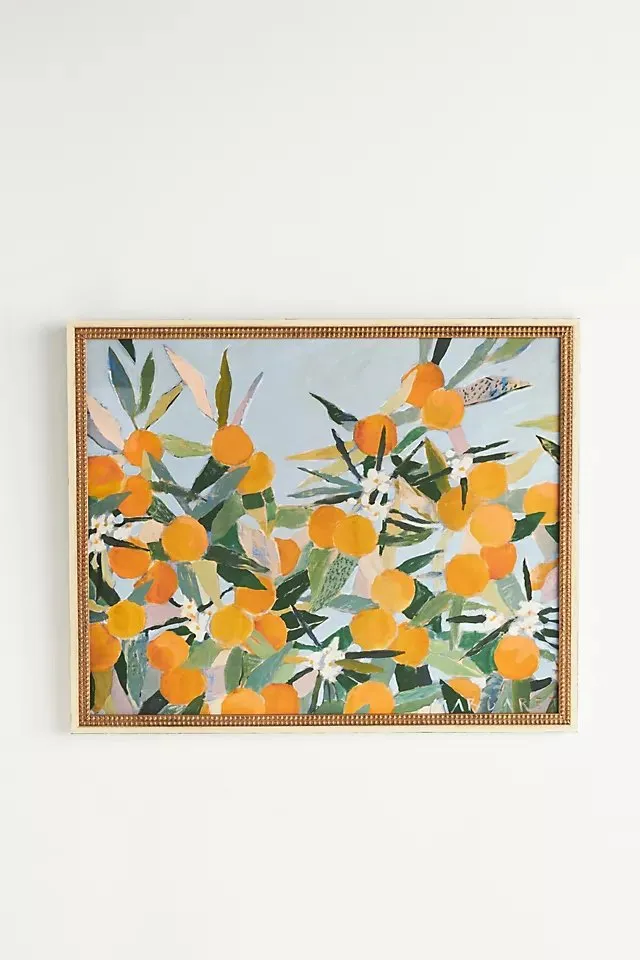 Dusty Blue Fruit Wall Art