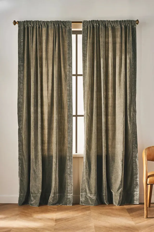 Trova Washed Velvet Curtain