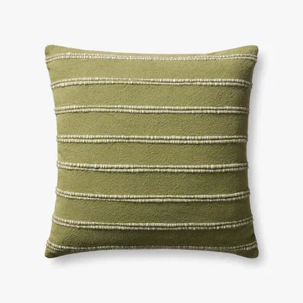 Magnolia Home by Joanna Gaines x Loloi Landry Green / Natural 22'' x 22'' Cover w/Poly