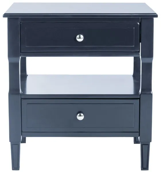 Jenson Two Drawer Nightstand - Navy