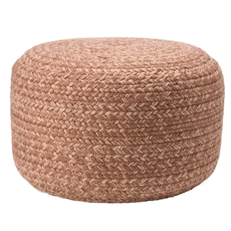 Vibe by Grayton Indoor/ Outdoor Solid Heather Pink Cylinder Pouf