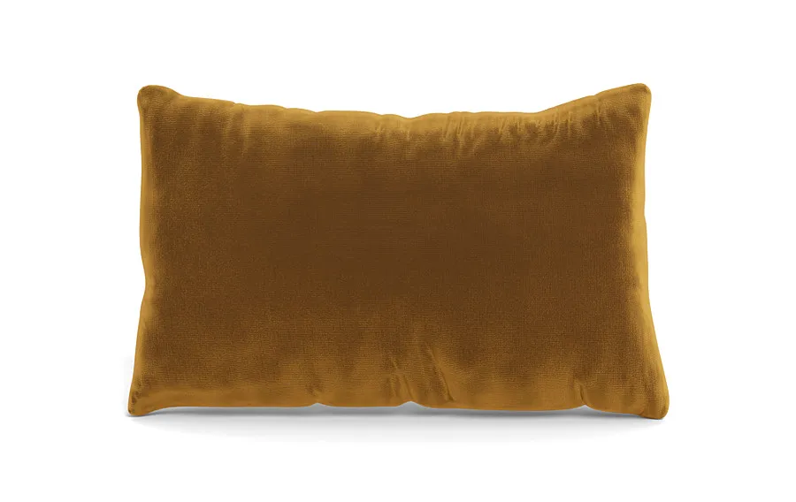 Throw Pillow 14" x 20", Marigold Performance Velvet, 14" x 20"