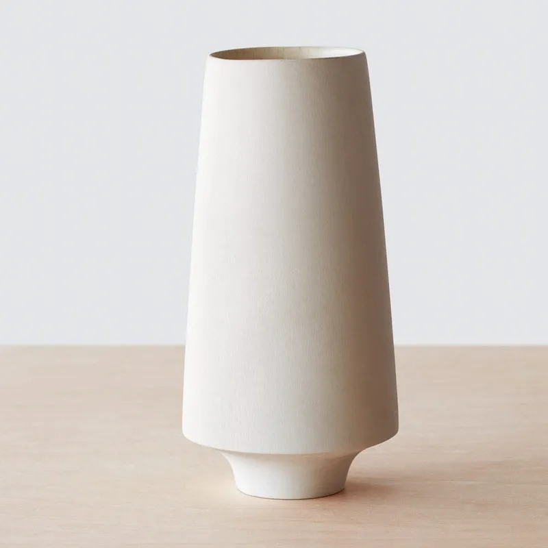 The Citizenry Tikal Wood Vase | Medium | White