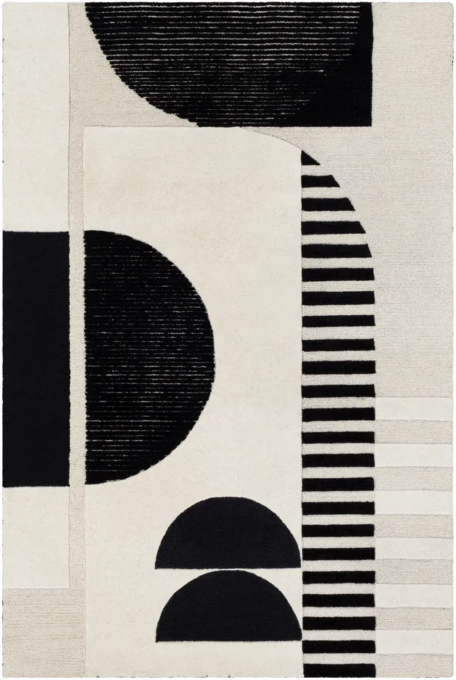 Brooklyn Black Indoor 8' x 10' Handmade Rug