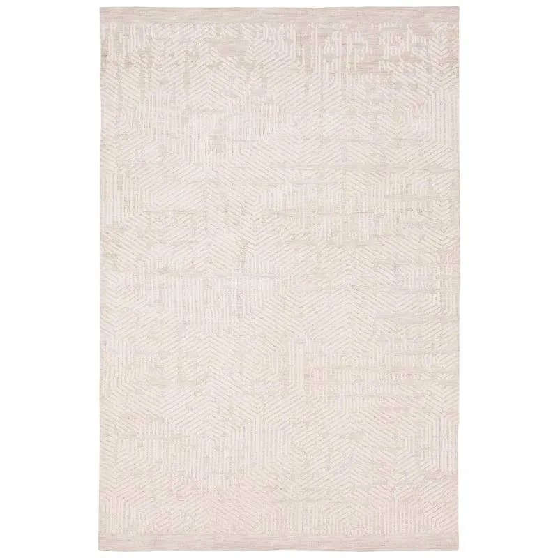 Label J Erwin ATM01 Handmade Geometric Tan Area Rug (7'9"x9'9")
