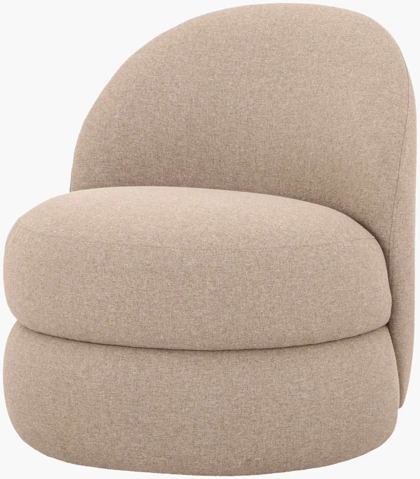 Mimi Polyester 30"H x 29"W x 27"D Swivel Chair