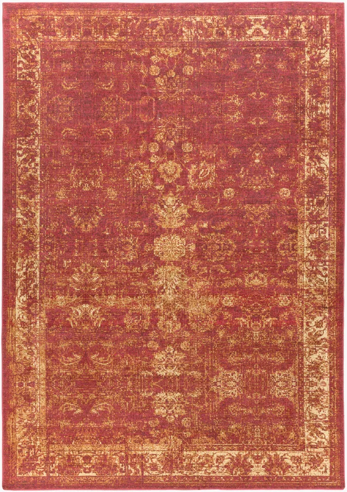Hathaway Red Indoor 8'10" x 12'10" Machine Woven Rug