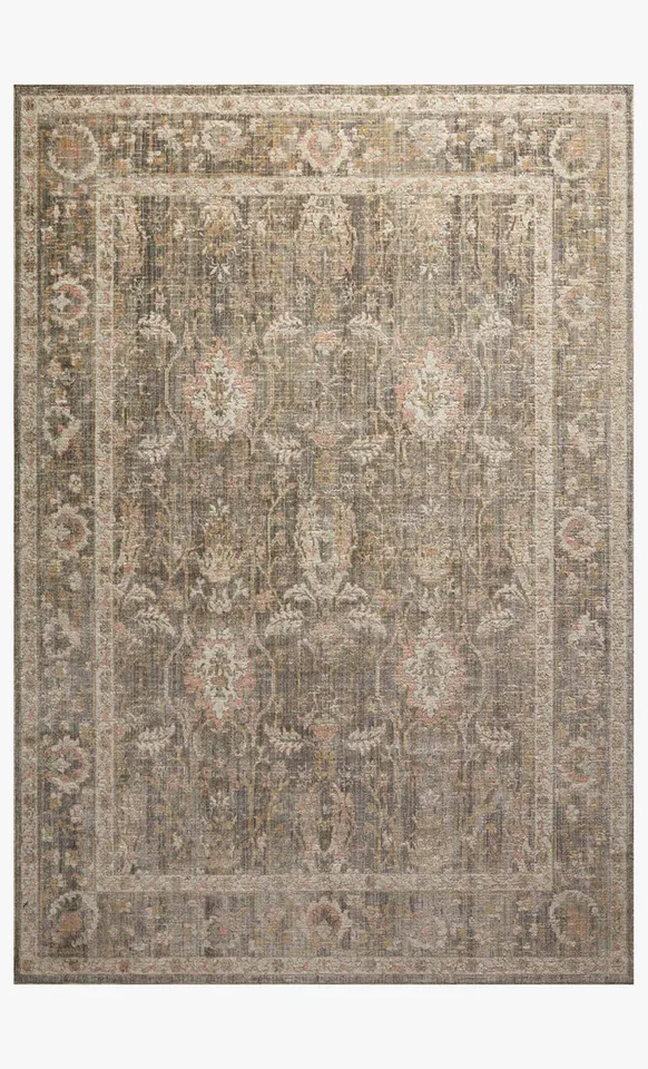 Rosemarie Area Rug, Sage & Blush, 7'10" x 10'