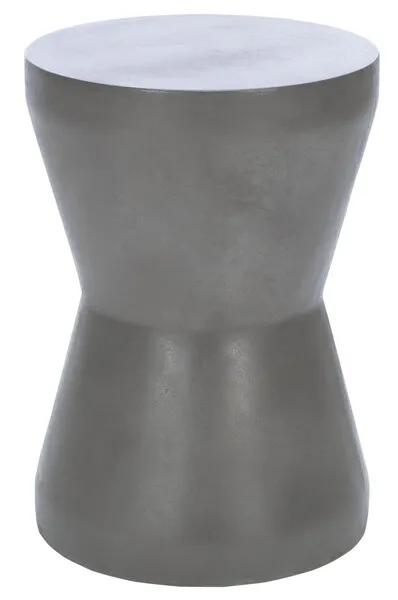 Torre In/Outdoor Concrete 17.3" Accent Stool - Dark Grey