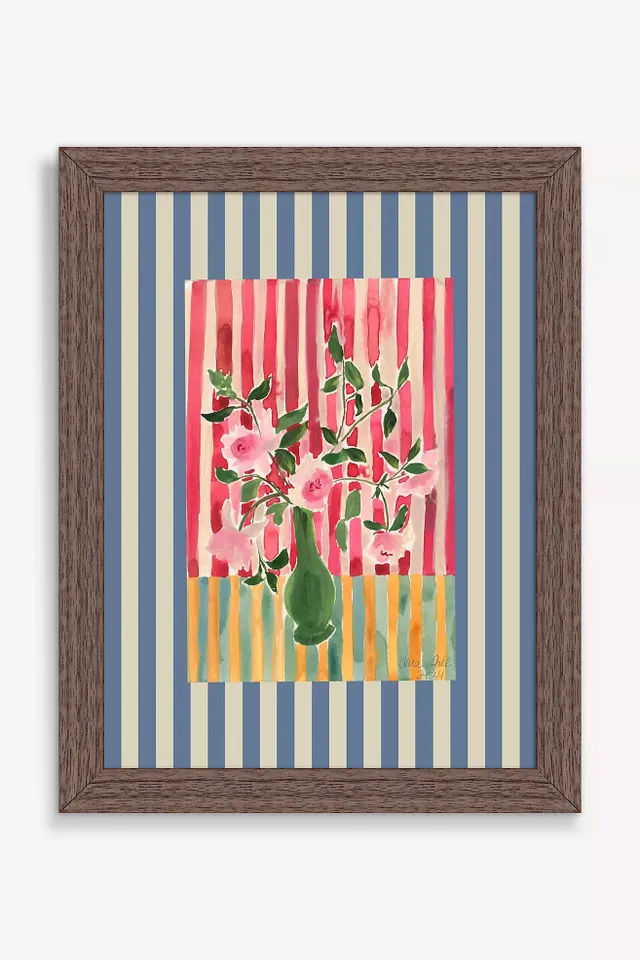 Striped Florals #1 Wall Art