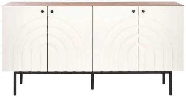 Mayln 4 Door Sideboard/Mediastand - Ivory / White
