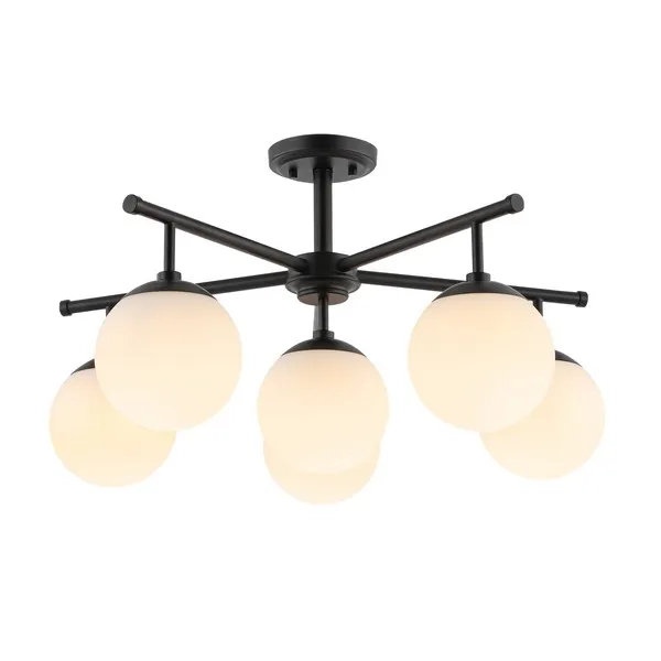 Briette 6 Light 26" Flush Mount - Black