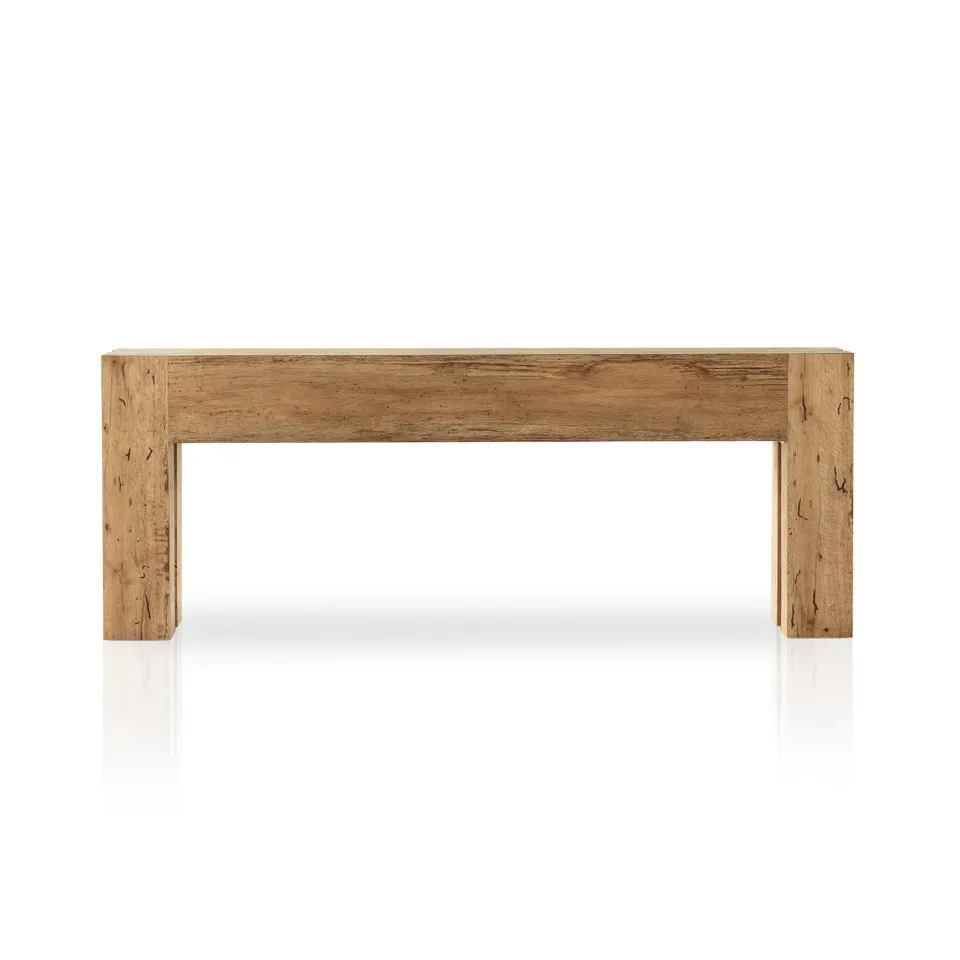 Abaso Console Table-Rustic Wormwood Oak
