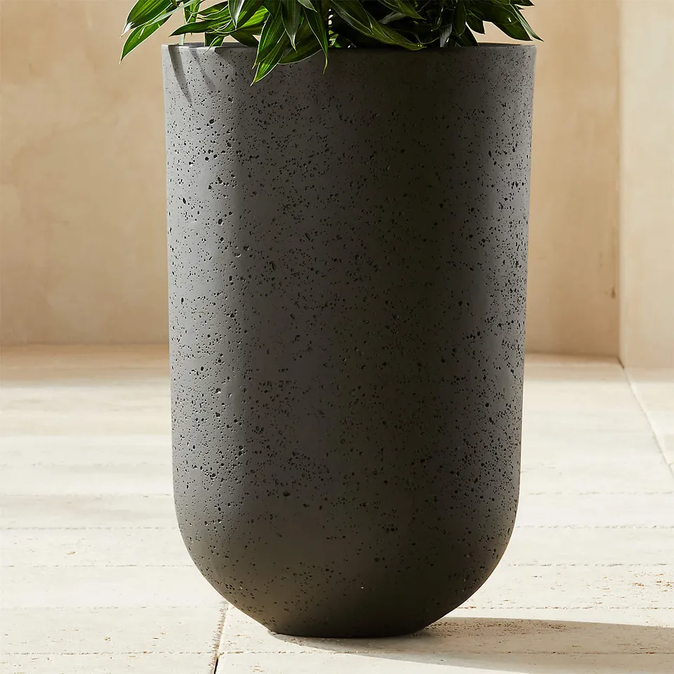 Seminyak Black Cement Indoor/Outdoor Planter XL