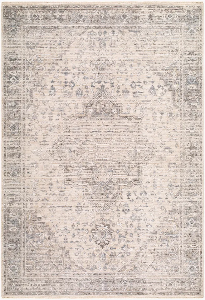 Seclusion White Indoor 7'10" x 10'2" Machine Woven Rug