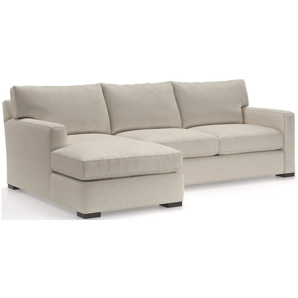 Axis 2-Piece Sectional Sofa with Storage Chaise Lounge