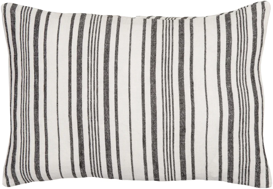 Linen Stripe Buttoned LNB-002 13"L x 20"W Polyester Filled Pillow