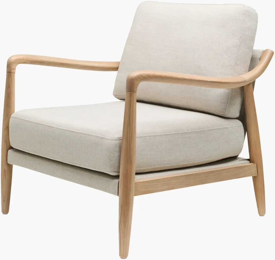 Gaviota Linen 32"H x 32"W x 34"D Accent Chair