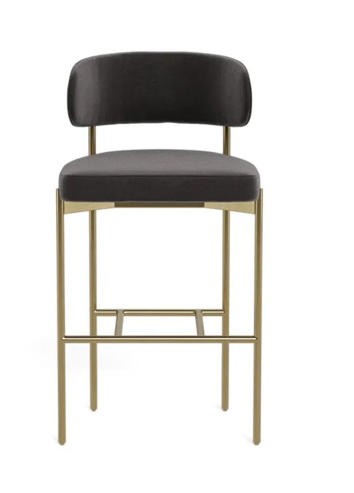 Hollis Metal Framed Upholstered Bar Stool