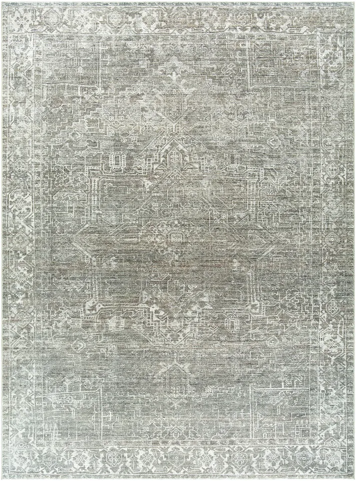 Collins Avenue Green Indoor 9'1" x 12' Machine Woven Rug