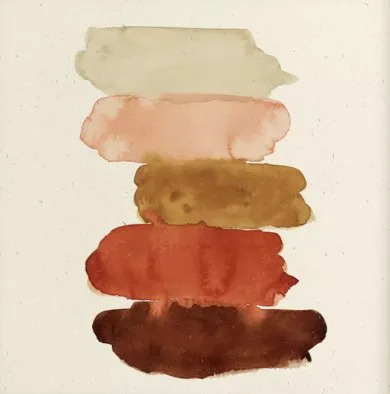 Watercolor Swatches Rust Brown by Pauline Stanley - Framed Wall Art Bamboo 12" x 12"