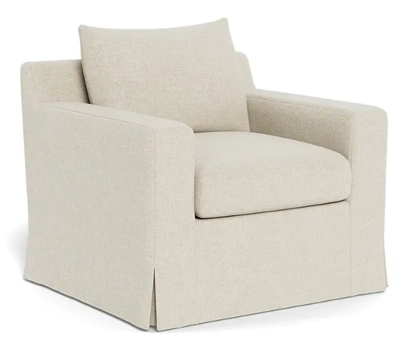 Sloan Slipcovered Swivel Glider Accent Chair