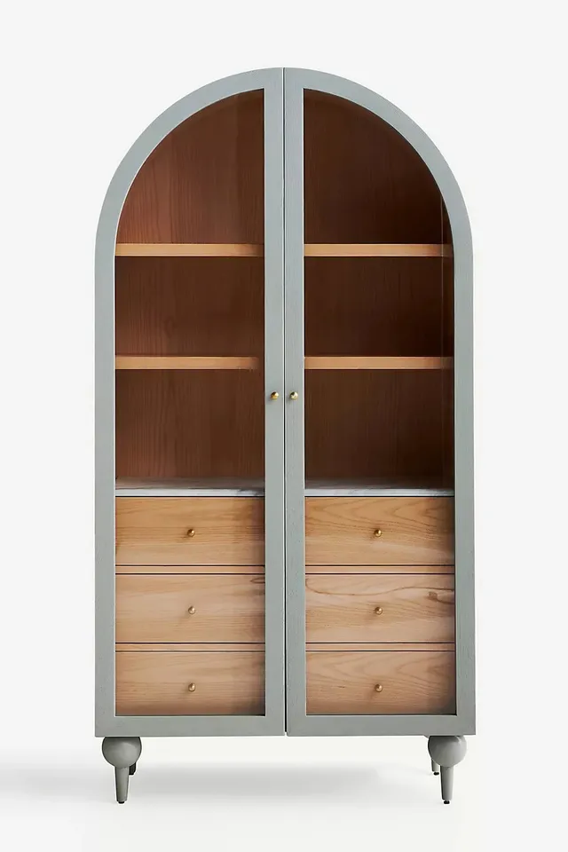 The Fern Marble Top Three-Drawer Storage Cabinet