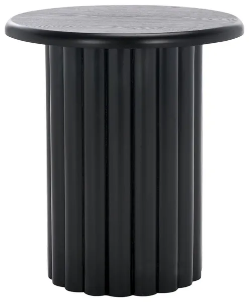 Monka Round End Table - Black