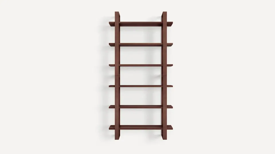 Index Wall Shelf, Set of 2 - Walnut - Wood