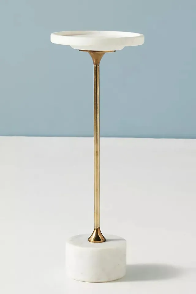 Swirling Marble End Table