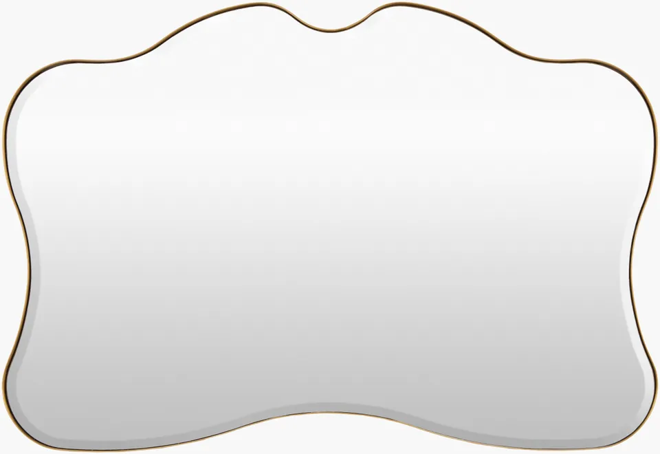 Manta Gold 27"H x 43"W x 2"D Accent Mirror