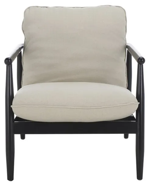 Amias Accent Chair - Gray / Matte Black