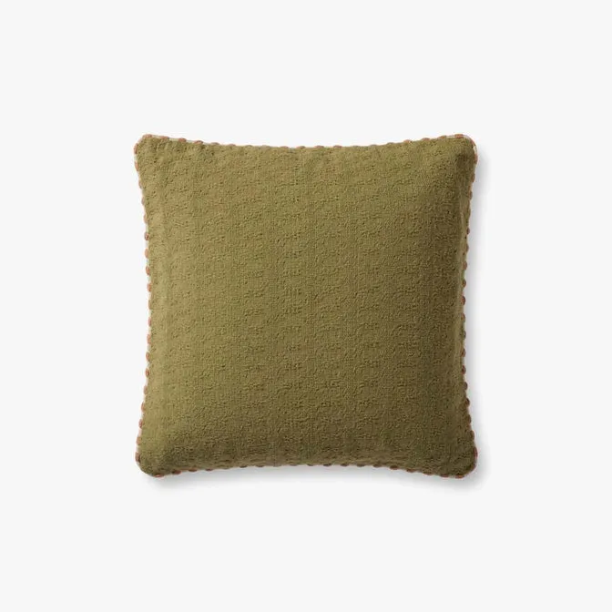 Magnolia Home by Joanna Gaines x Loloi Vera Green 18'' x 18'' Cover w/Poly