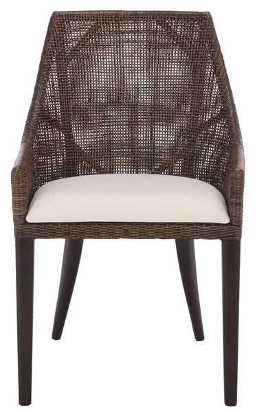 Maro Arm Chair - Dark Brown / Ivory