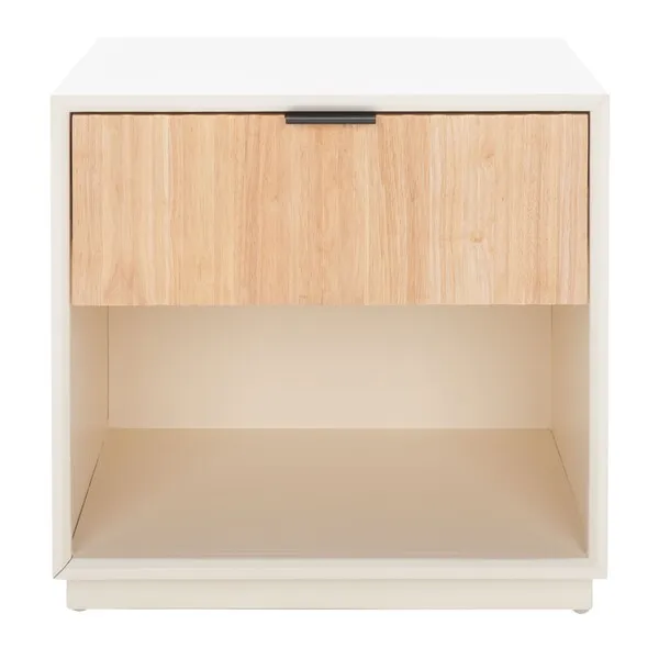 Grayden 1 Drawer Nightstand - White / Natural