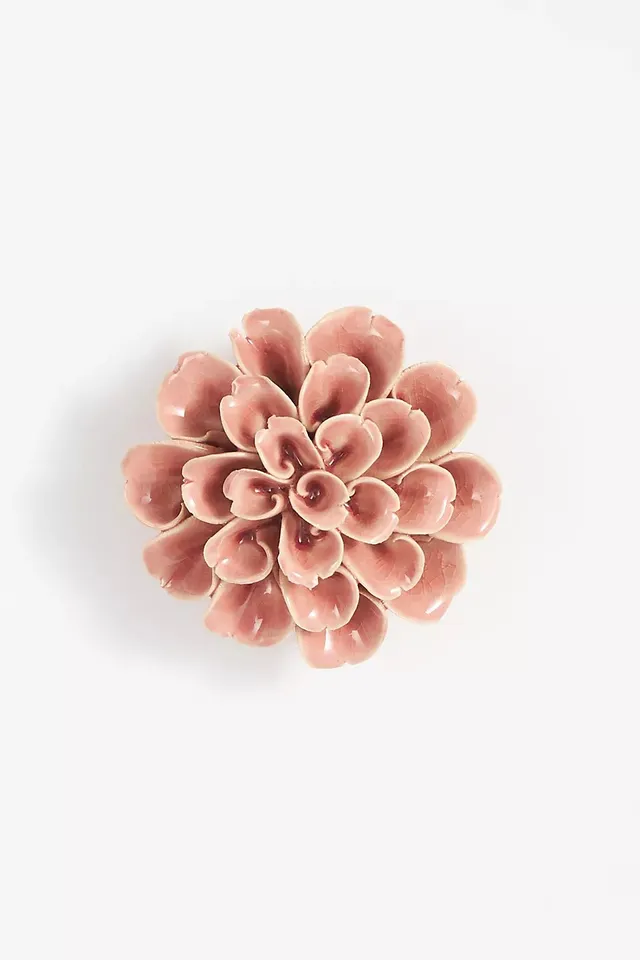 Pink Ceramic Flower Gallery Wall Charm