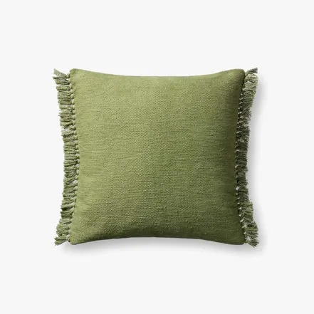 Magnolia Home by Joanna Gaines x Loloi Jett Green 22'' x 22'' Cover w/Poly