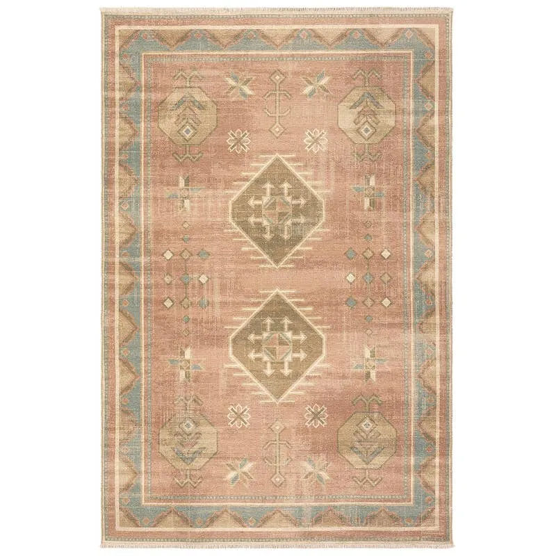 Label J Voentia TOD04 Medallion Red and Brown Area Rug (8'6"x11'9")