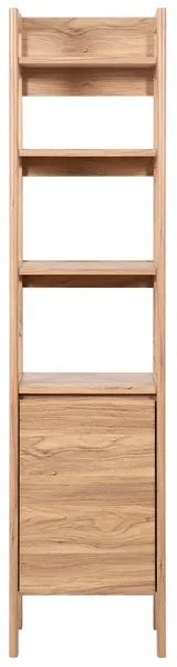 Glapelle 4 Shelf 1 Door Bookcase - Oak