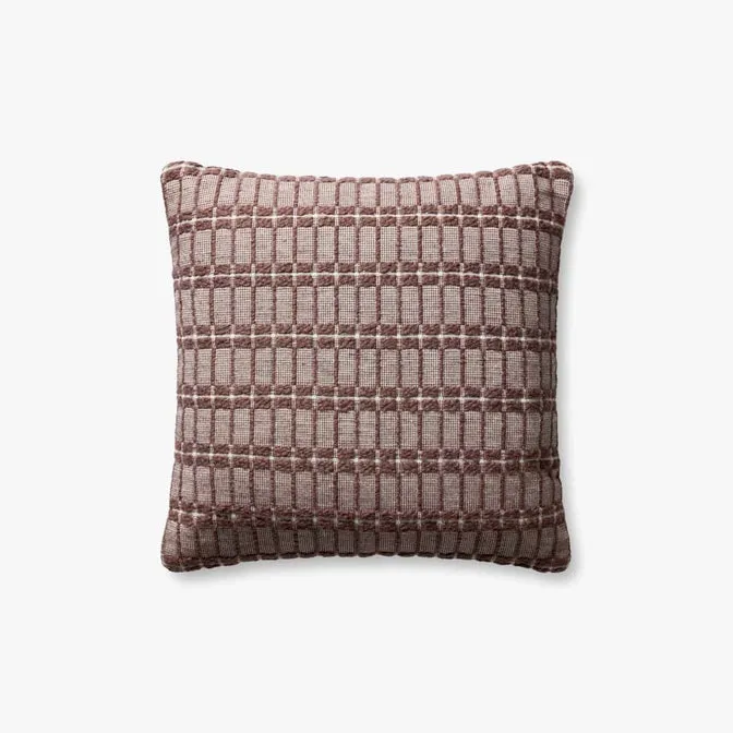 Chris Loves Julia x Loloi Poe Burgundy 18" x 18" Cover w/Poly