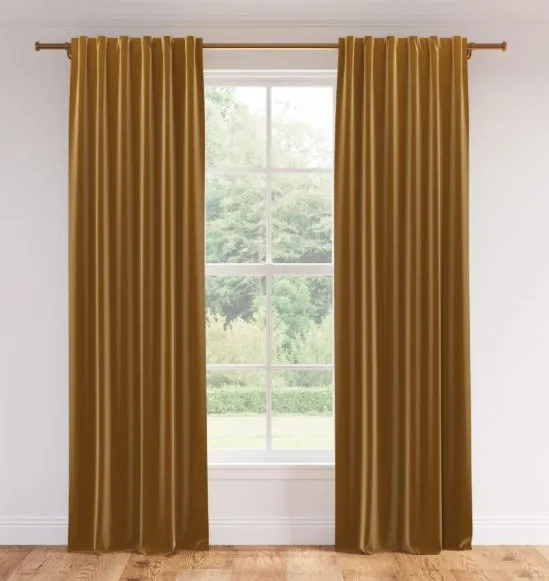 Velvet Curtain, Marigold Performance Velvet, 50" x 84", Unlined