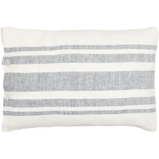 Linen Stripe Buttoned LNB-003 13"L x 20"W Down Filled Pillow