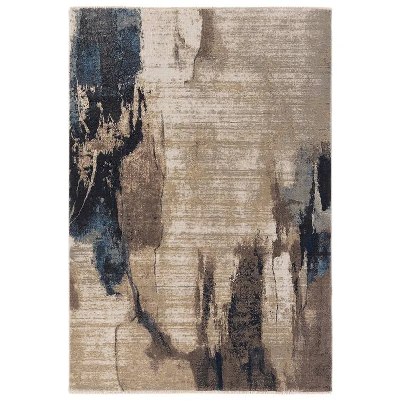 Nikki Chu by Goewin SBC13 Abstract Tan Area Rug (8'6"x11'3")