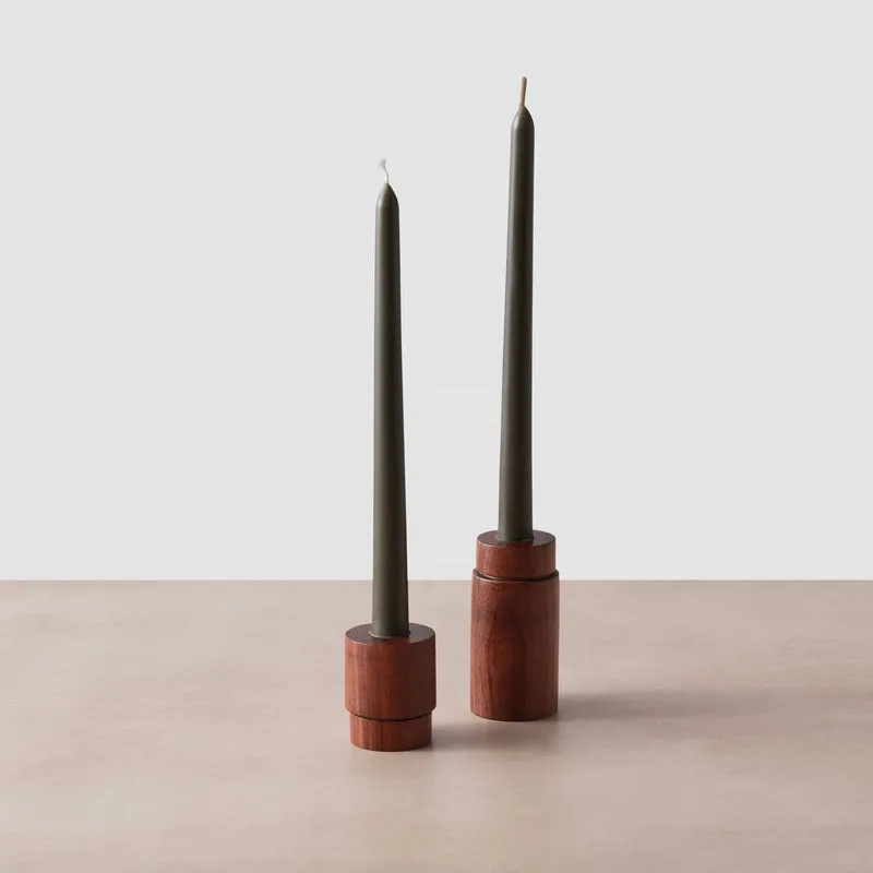 The Citizenry Beeswax Taper Candles Set of 2 | Blue