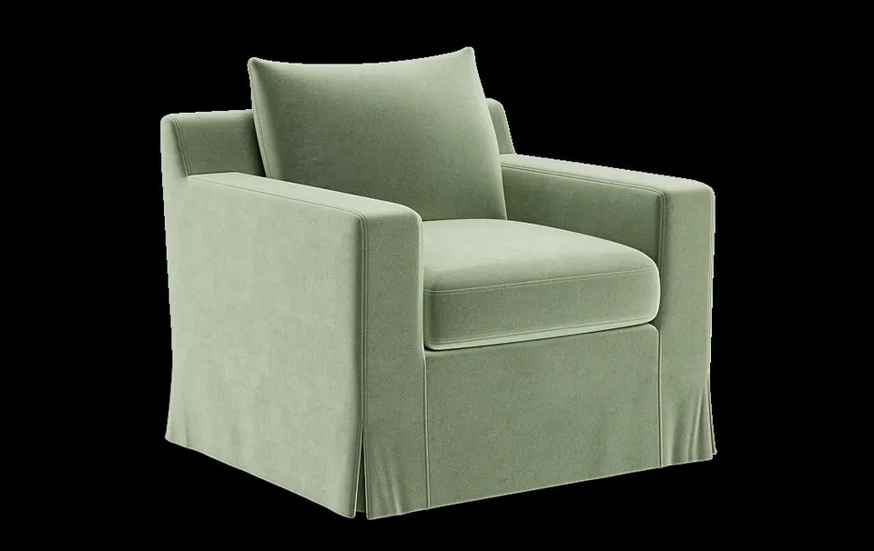 Sloan Slipcovered Swivel Glider Accent Chair