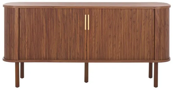 Tealla Sideboard/Media Stand - Walnut / Gold