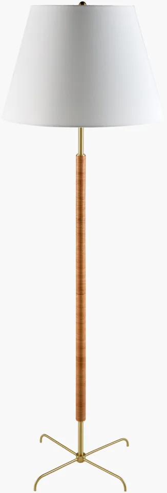 Magda  Plated 62"H x 20"W x 20"D Accent Floor Lamp