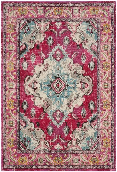 Arlo Home Woven Area Rug, MNC243D, Pink/Multi,  8' X 10'